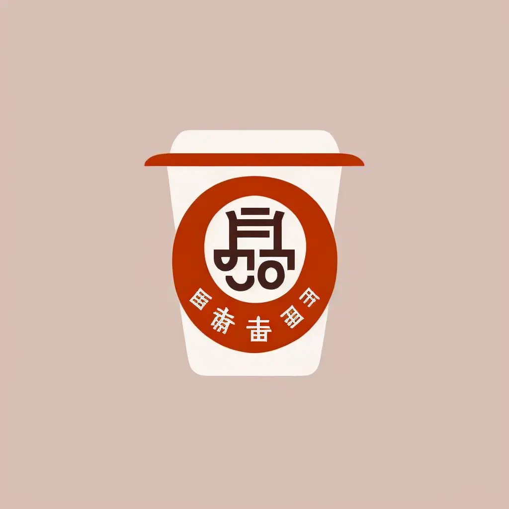 logo of taiwanese brand cup of tea, minimal, style of japanese book cover